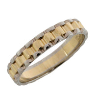 Watch band style ring in 14 carat gold-wedding rings-The Antique Ring Shop
