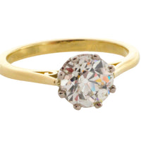 Old European cut diamond solitaire ring-engagement rings-The Antique Ring Shop