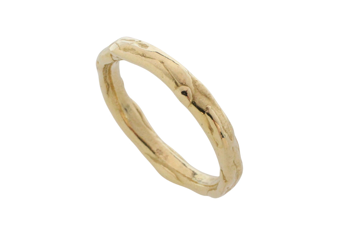 14 carat gold nugget style band-wedding rings-The Antique Ring Shop