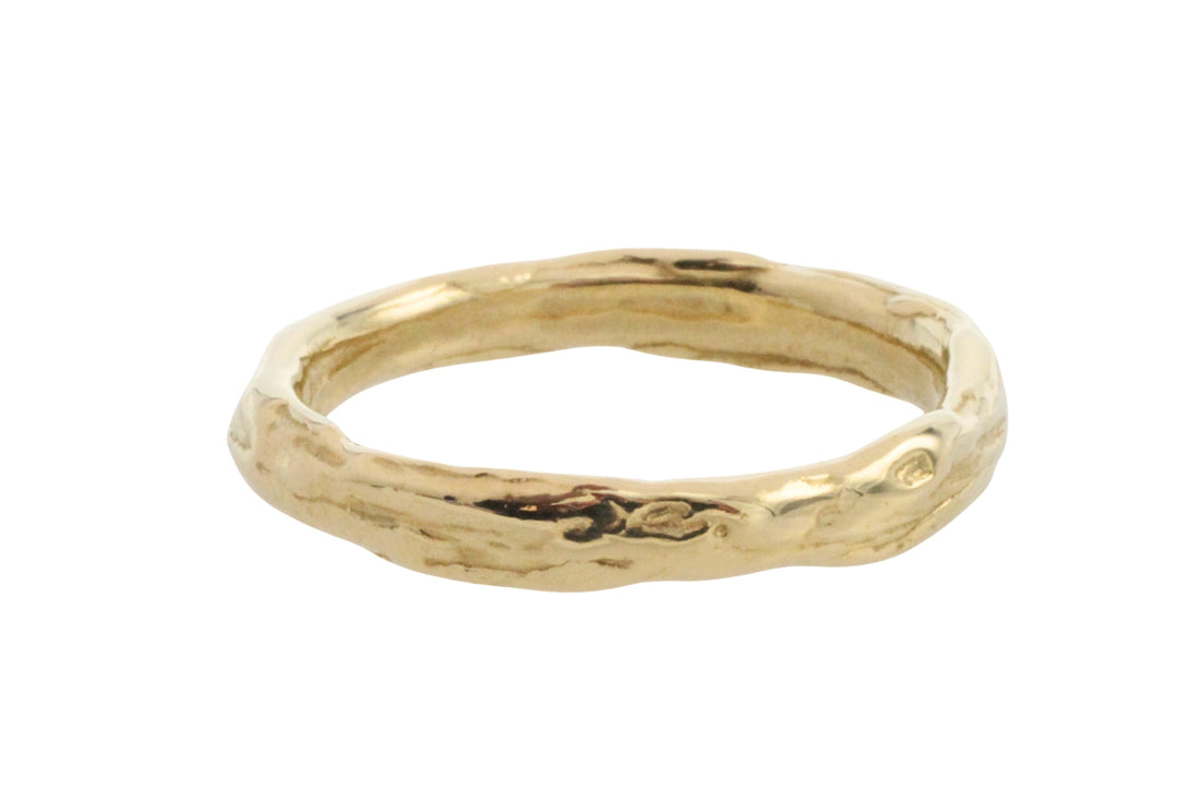 14 carat gold nugget style band-wedding rings-The Antique Ring Shop