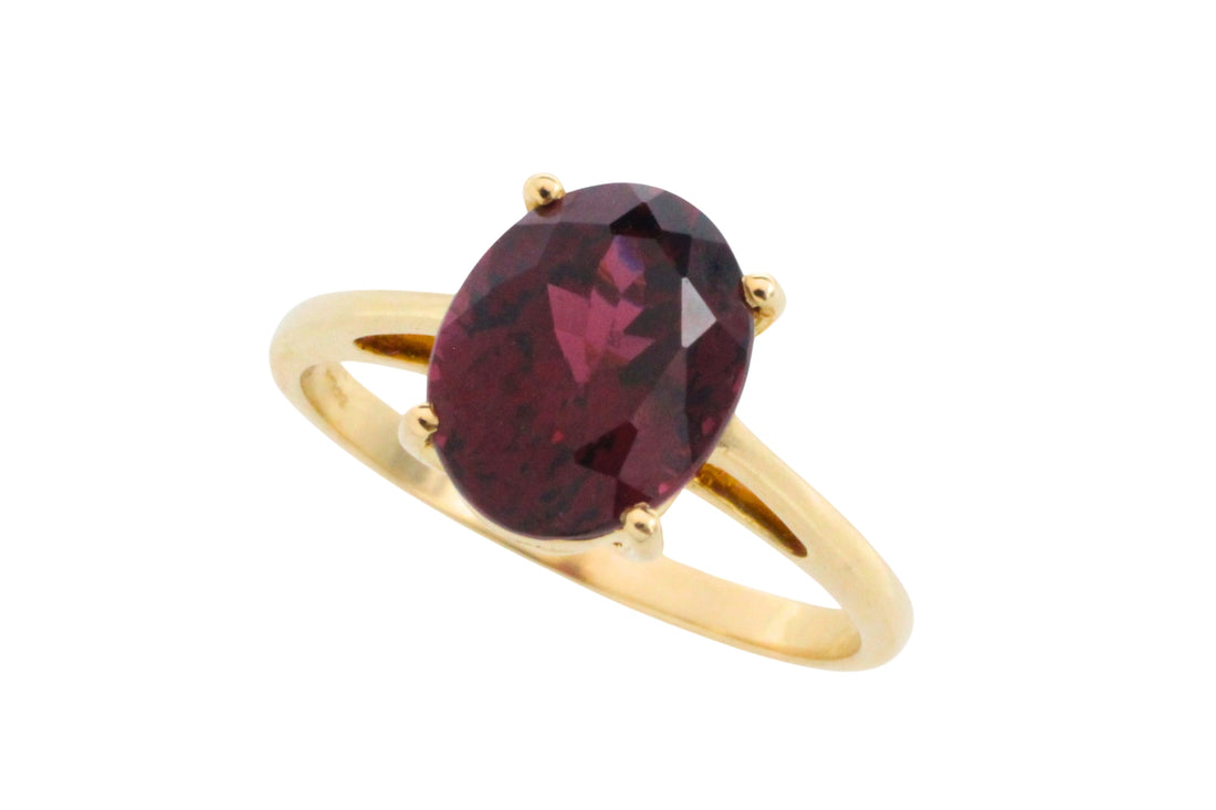 Garnet ring in 14 carat gold-Vintage Rings-The Antique Ring Shop