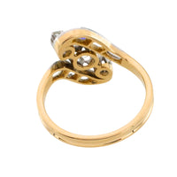 Antique rose diamond swirl ring