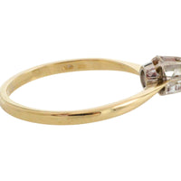 Diamond solitaire ring in 14 carat gold