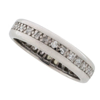 18 carat white gold eternity band with diamonds