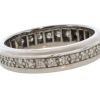 18 carat white gold eternity band with diamonds