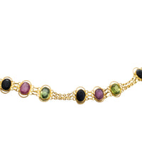 Multi gen collier in 18 carat gold
