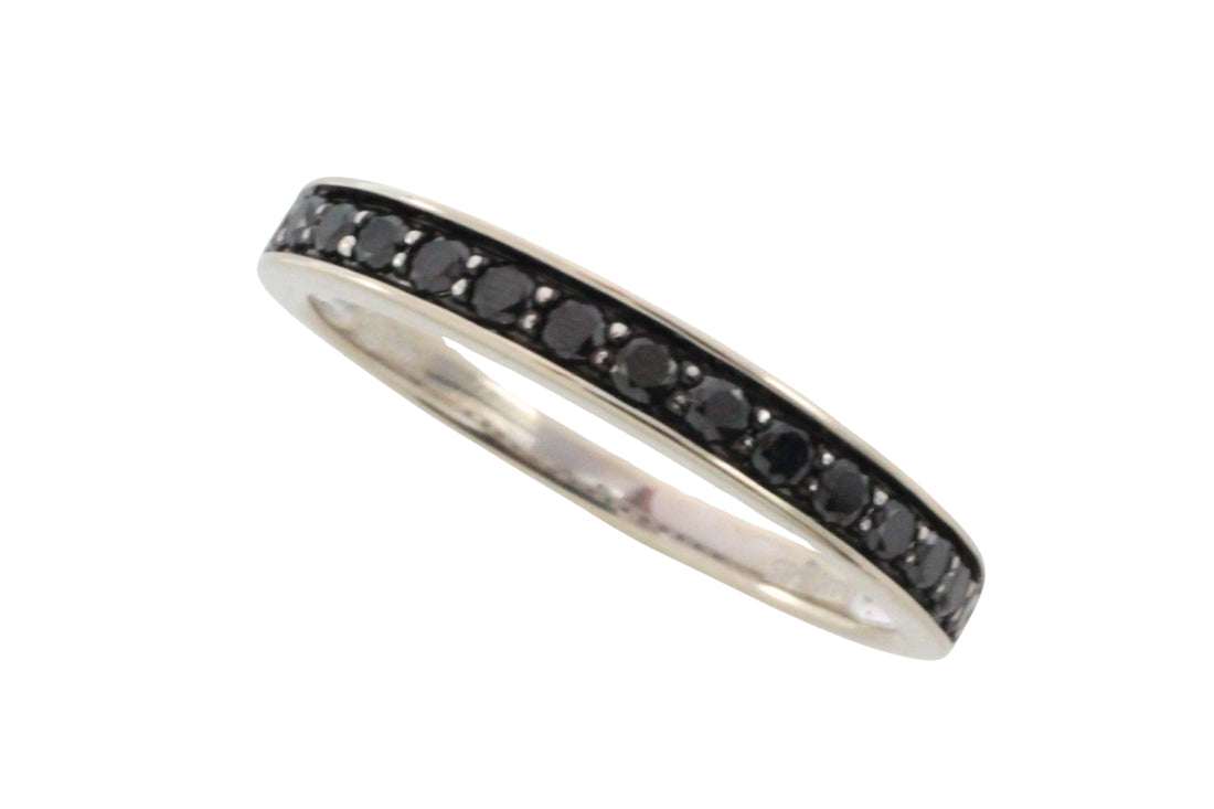 White gold ring with sapphires