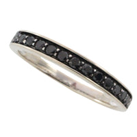 White gold ring with sapphires
