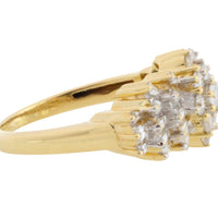 Vintage baguette and brilliant cut diamond ring