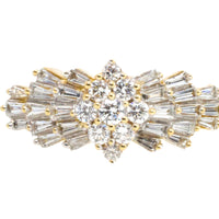 Vintage baguette and brilliant cut diamond ring