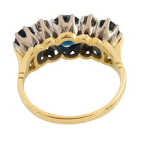 Vintage sapphire and diamond ring in 18 carat gold