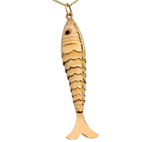 Vintage 14 carat gold fish pendant
