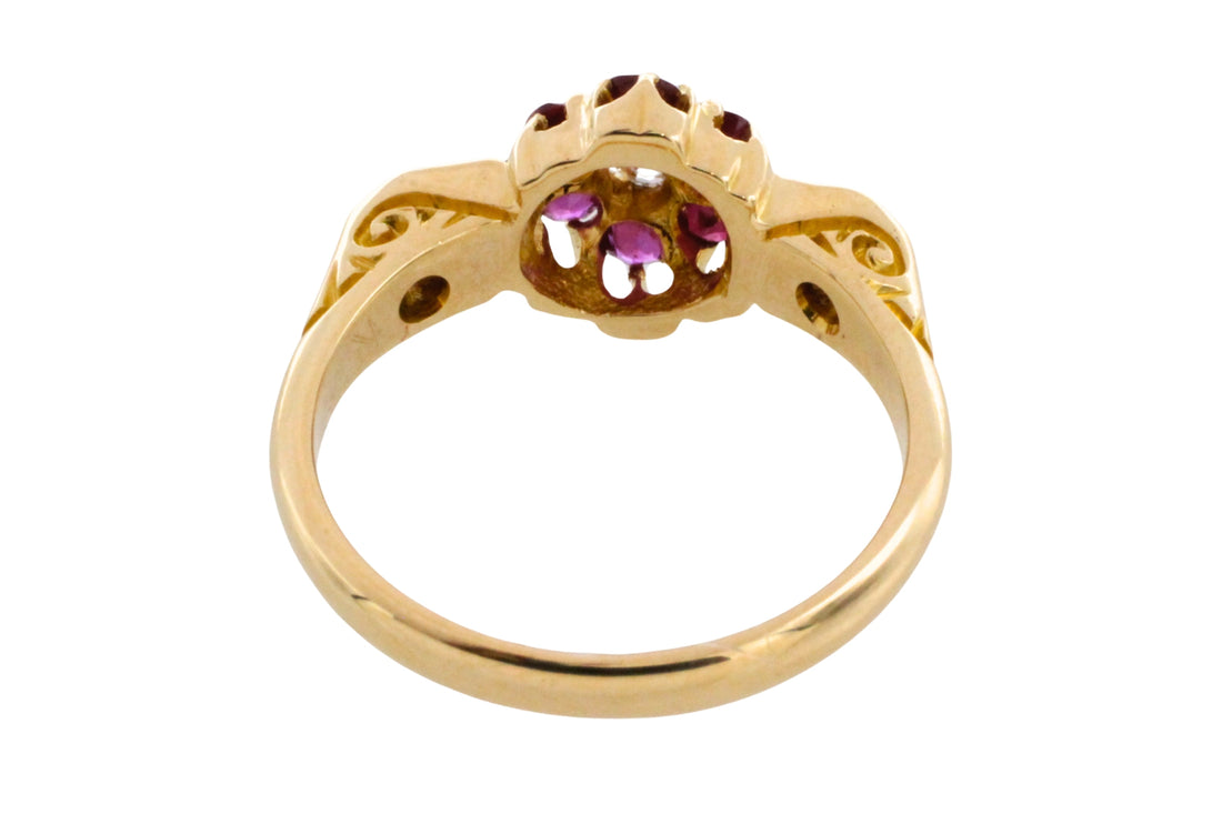 Edwardian ruby and diamond ring from 1904-Antique rings-The Antique Ring Shop