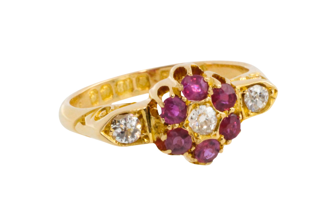 Edwardian ruby and diamond ring from 1904-Antique rings-The Antique Ring Shop
