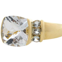 Vintage aquamarine ring in 14 carat gold-Vintage Rings-The Antique Ring Shop