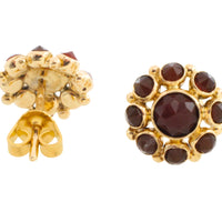 Carnelian cluster stud earrigs