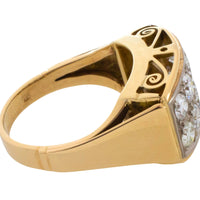 Vintage diamond double row ring in 14 carat gold