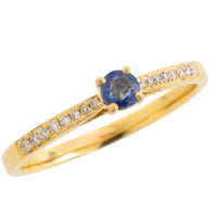 Sapphire and diamond ring in 14 carat gold