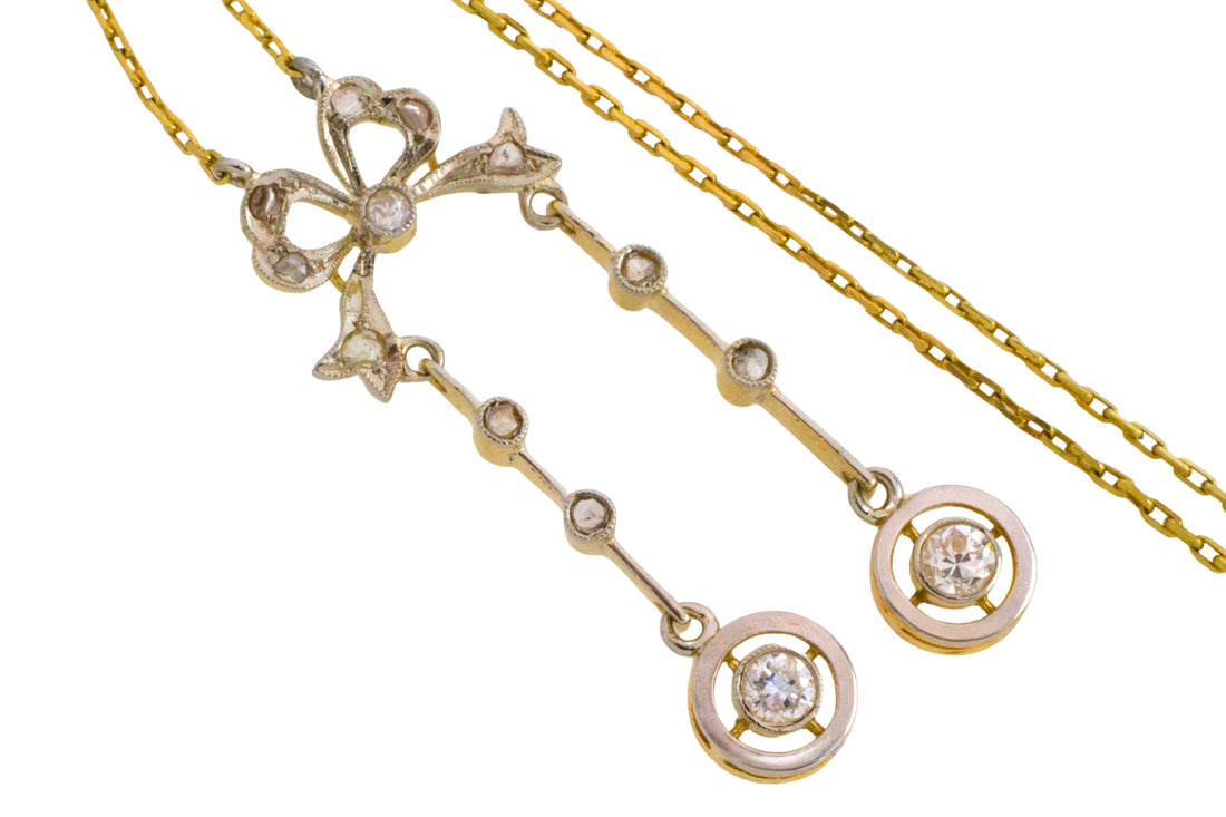 Edwardian diamond pendant in 18 carat gold