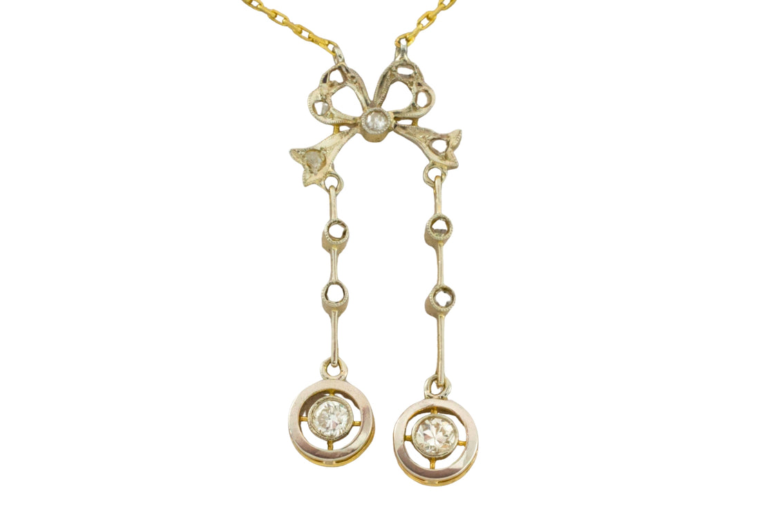 Edwardian diamond pendant in 18 carat gold