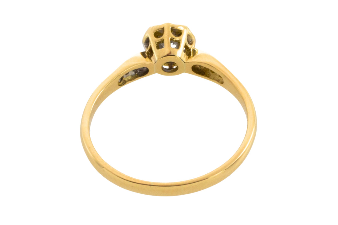 Vintage diamanten ring van 18 karaat goud