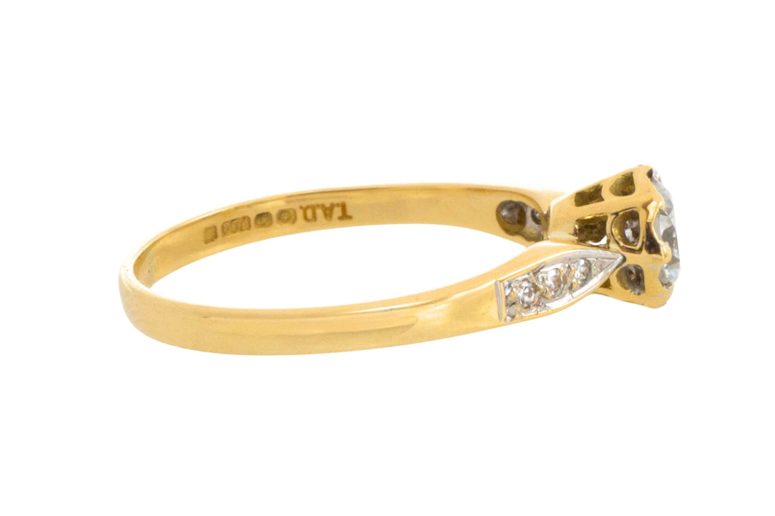 Vintage diamanten ring van 18 karaat goud