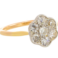 Edwardian old cut diamond cluster ring-Antique rings-The Antique Ring Shop