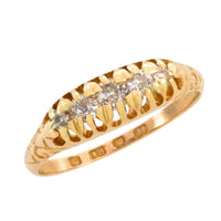 Victorian five stone old cut diamond ring from 1883-Antique rings-The Antique Ring Shop