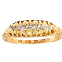 Victorian five stone old cut diamond ring from 1883-Antique rings-The Antique Ring Shop