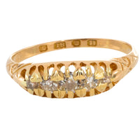Victorian five stone old cut diamond ring from 1883-Antique rings-The Antique Ring Shop