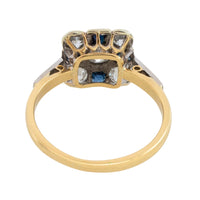 Art Deco old cut diamond and sapphire ring-Antique rings-The Antique Ring Shop