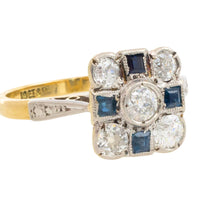 Art Deco old cut diamond and sapphire ring-Antique rings-The Antique Ring Shop