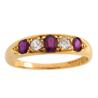 Edwrdian ruby and diamond ring from 1911-Antique rings-The Antique Ring Shop