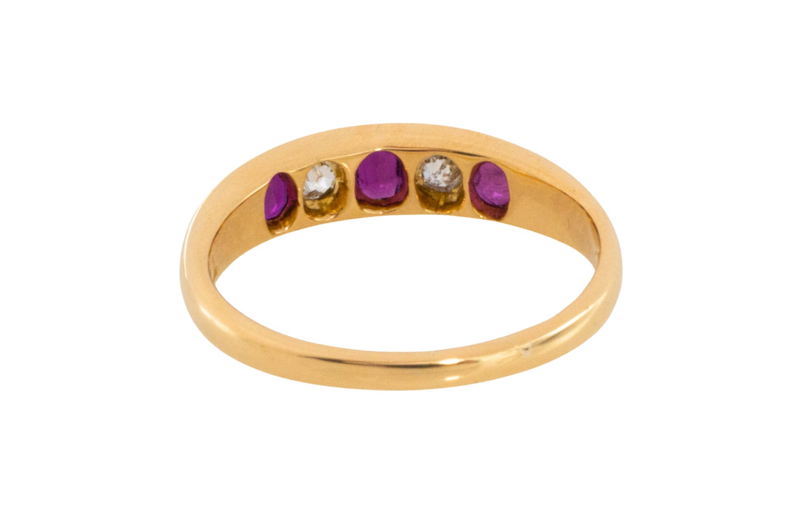 Edwrdian ruby and diamond ring from 1911-Antique rings-The Antique Ring Shop