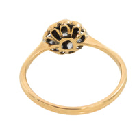 Edwardian old cut and rose cut diamond cluster ring