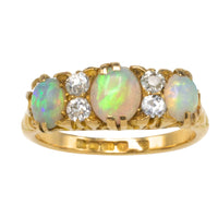 Edwardian opal and diamond ring from 1912