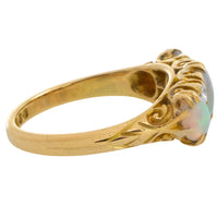 Edwardian opal and diamond ring from 1912