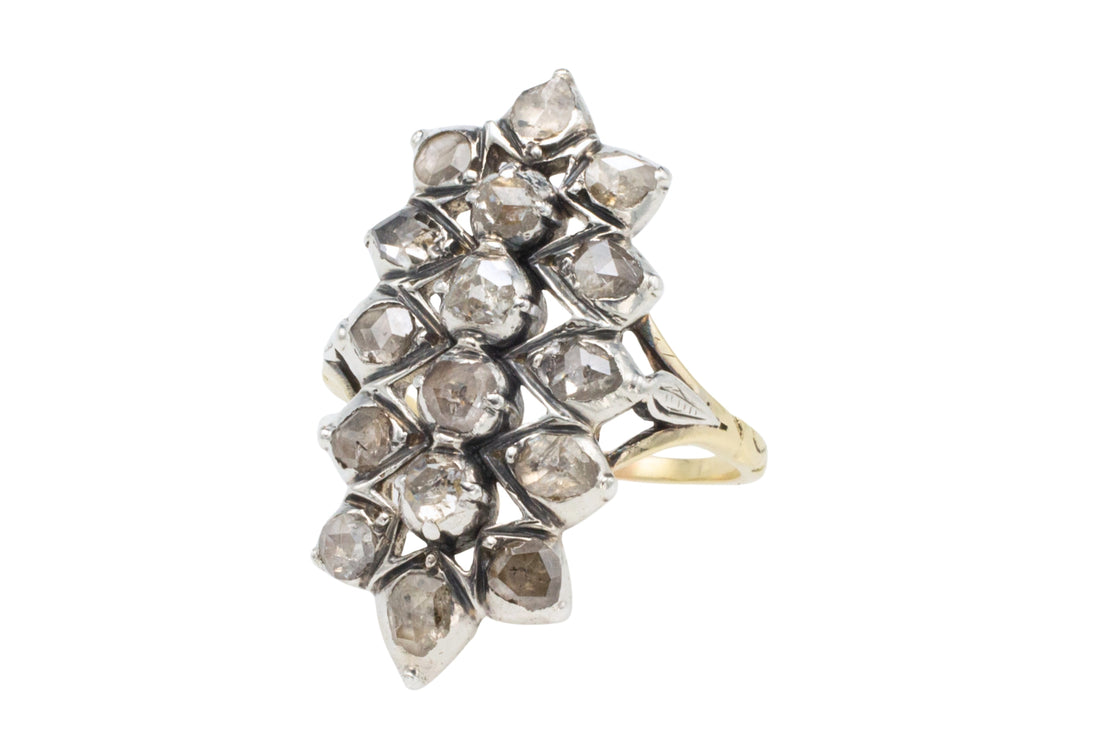 Vintage Dutch rose cut diamond ring