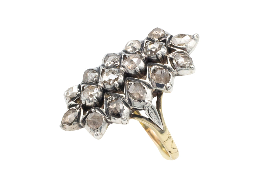 Vintage Dutch rose cut diamond ring