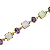 Opal and amethyst bracelet