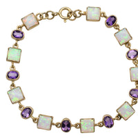 Opal and amethyst bracelet