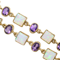 Opal and amethyst bracelet