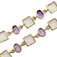 Opal and amethyst bracelet