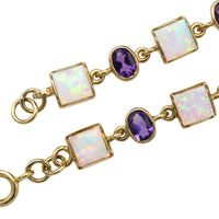 Opal and amethyst bracelet