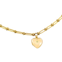 Victorian trombone necklace with locket