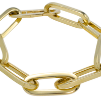 Paper clip bracelet in 14 carat gold-Bracelets-The Antique Ring Shop