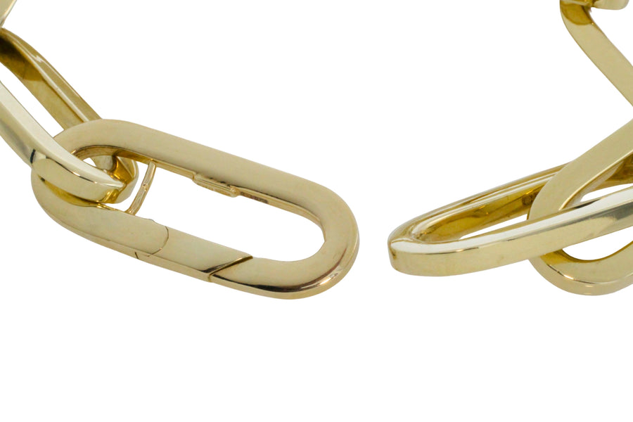 Paper clip bracelet in 14 carat gold-Bracelets-The Antique Ring Shop