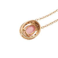 Rhodochrosite and diamond pendant in 18 carat gold