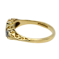 Vintage emerald and diamond ring-Vintage Rings-The Antique Ring Shop