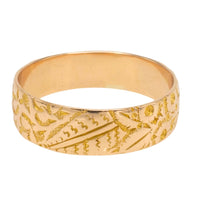 Antique band with floral motif from 1900-The Antique Ring Shop